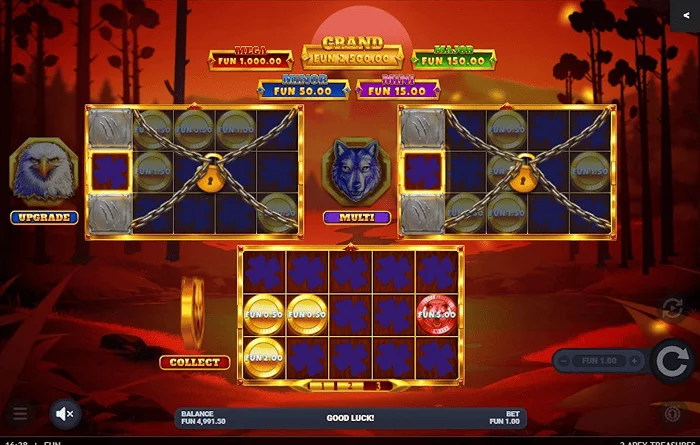3 Apex Treasures - Hold & Win bonus round